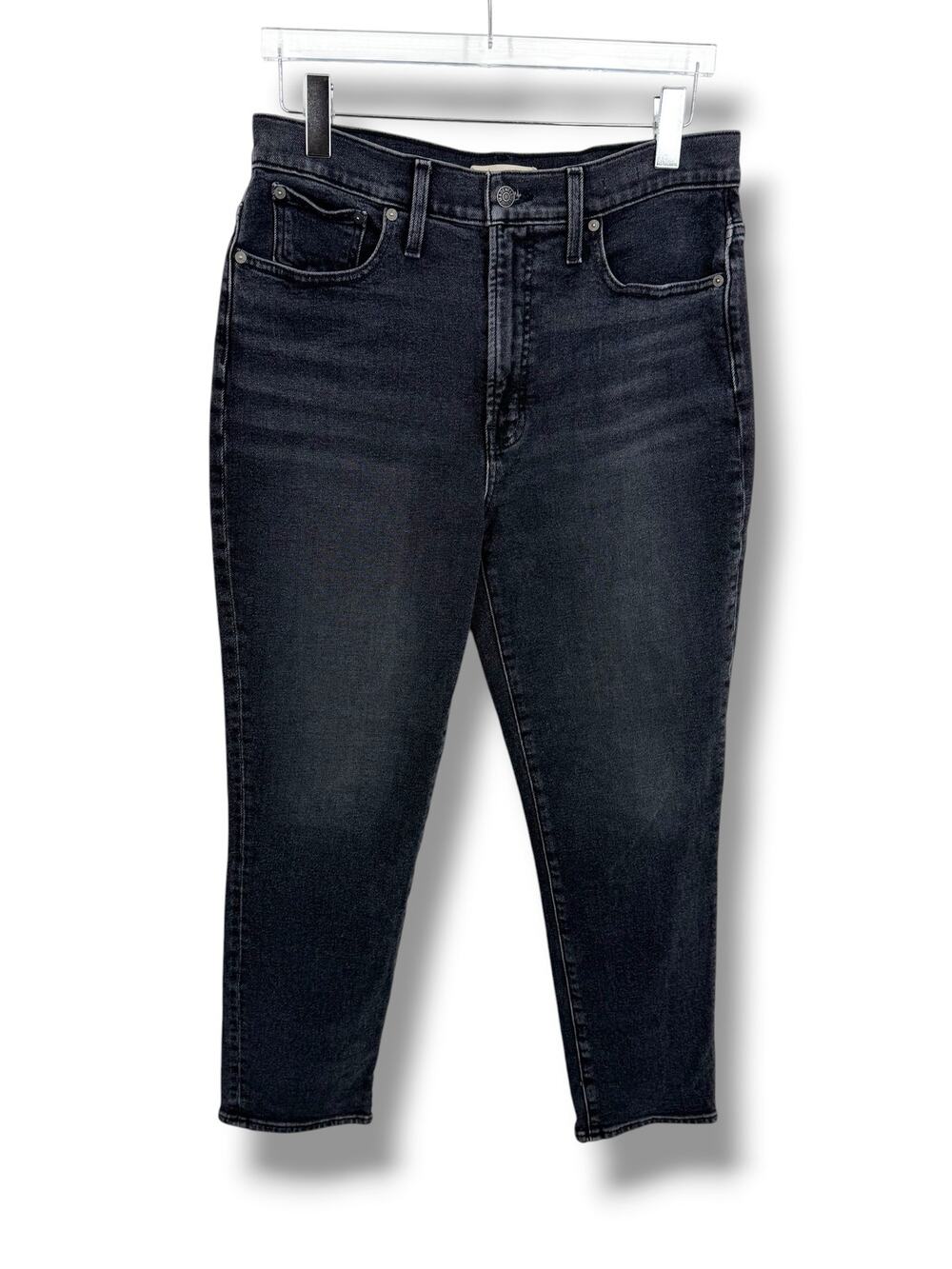 Madewell The Perfect Vintage Jean 30 high rise tapered lunar wash black denim